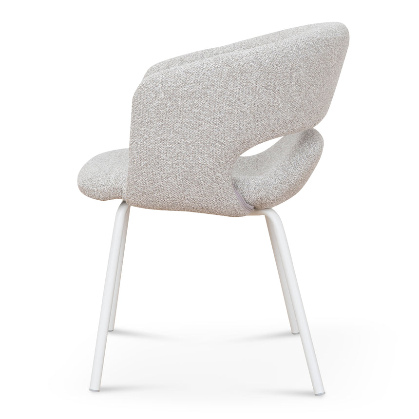 White Dining Chair - Clay Grey (Set of 2)