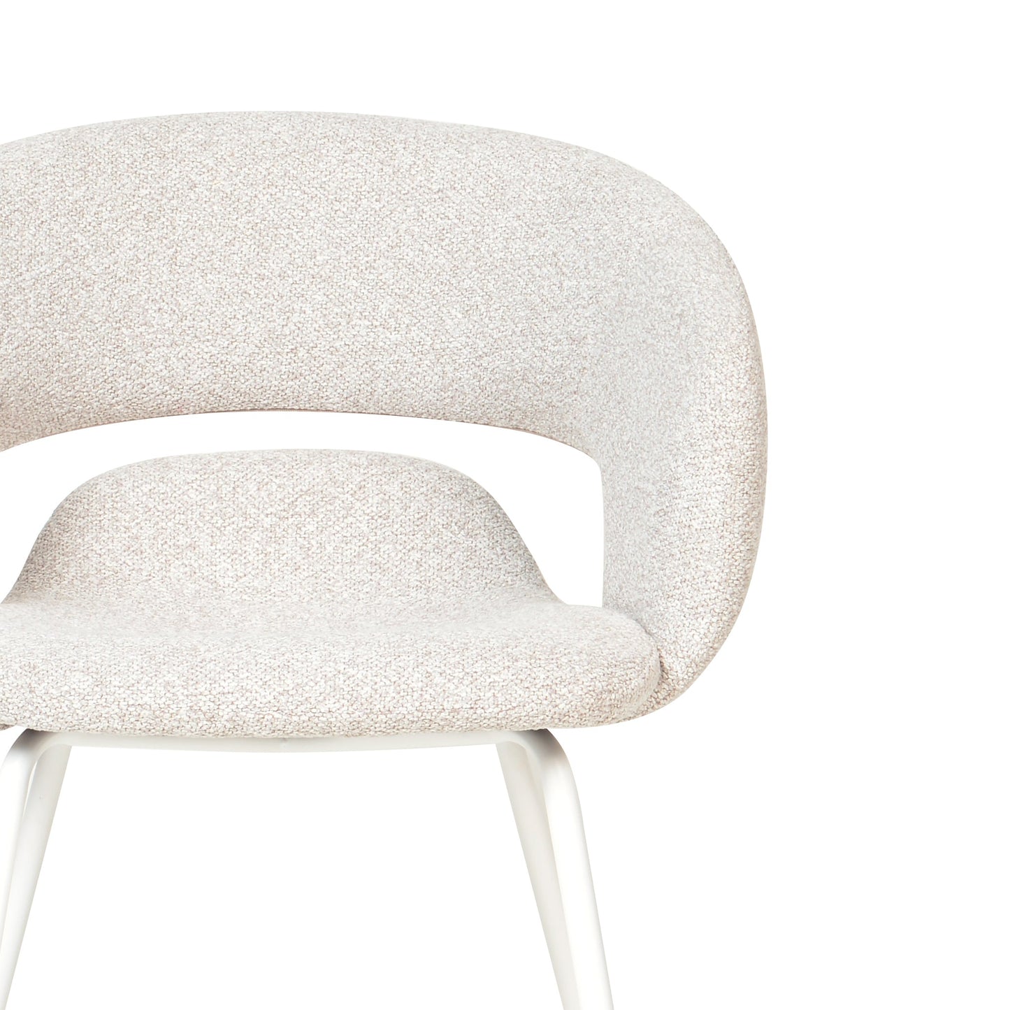 Set of 2 - Dalca White Dining Chair - Clay Grey