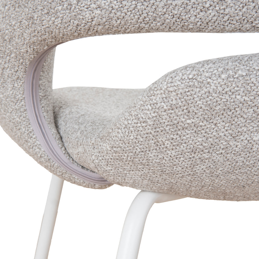 White Dining Chair - Clay Grey (Set of 2)