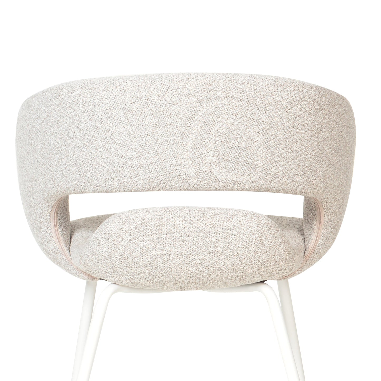 Set of 2 - Dalca White Dining Chair - Clay Grey