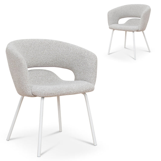 White Dining Chair - Clay Grey (Set of 2)