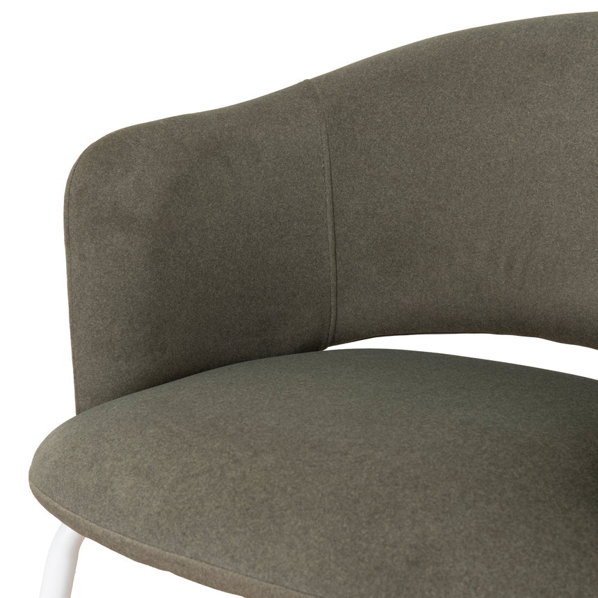 White Dining Chair - Dark Moss Green (Set of 2)