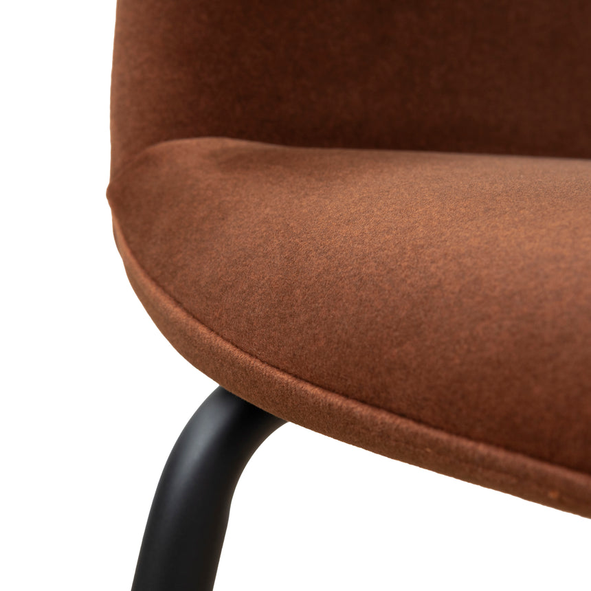 Black Dining Chair - Red Bronze Seat (Set of 2)