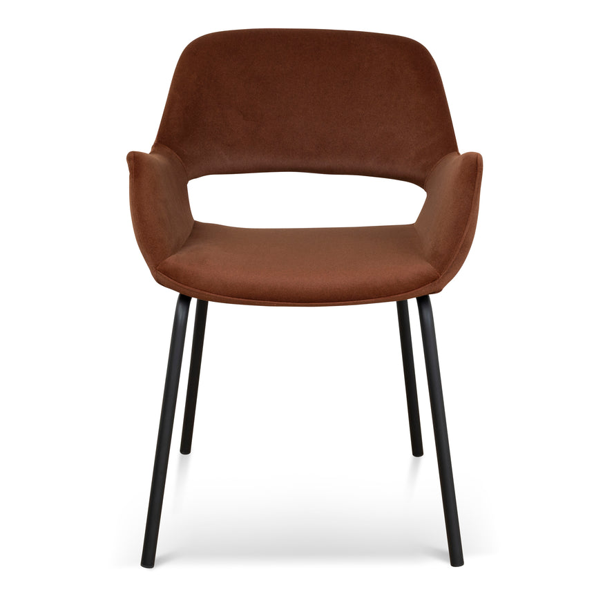 Black Dining Chair - Red Bronze Seat (Set of 2)