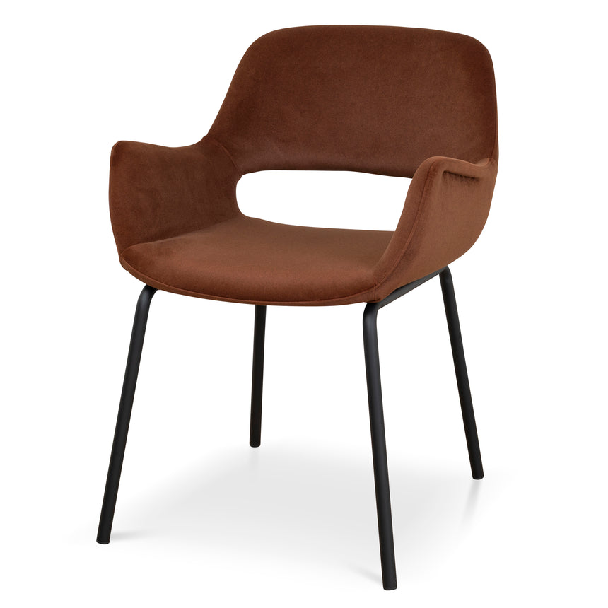 Black Dining Chair - Red Bronze Seat (Set of 2)