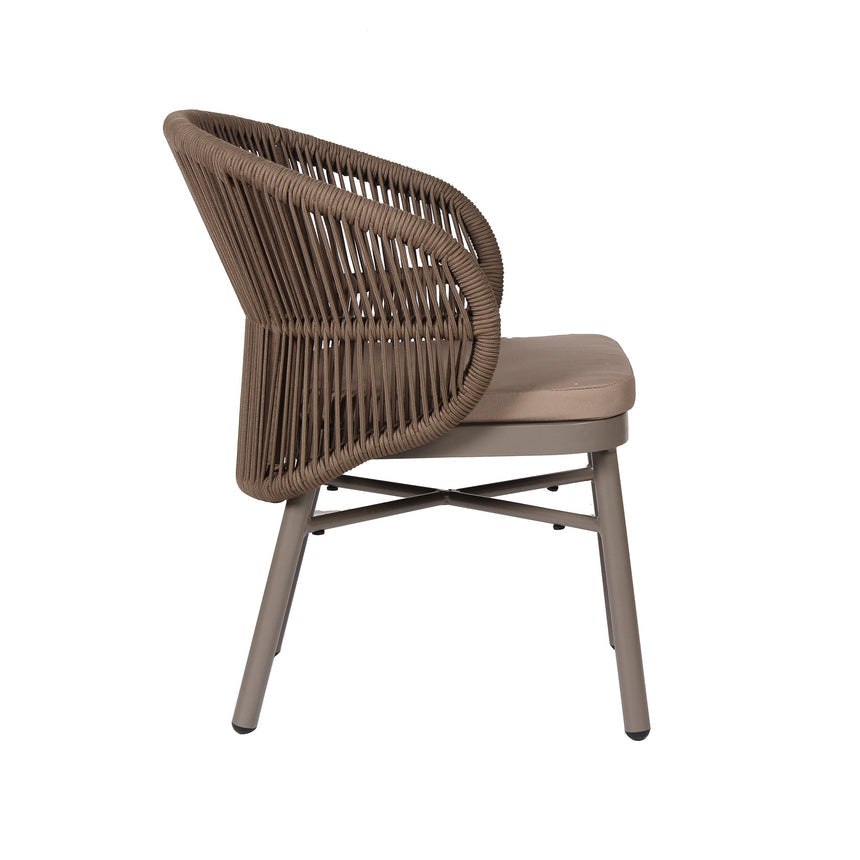 Beige Outdoor Dining Chair - Brown (Set of 2)