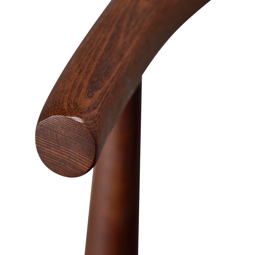 Set of 2 - Henrik Dining Chair - Dark Brown with Black Seat