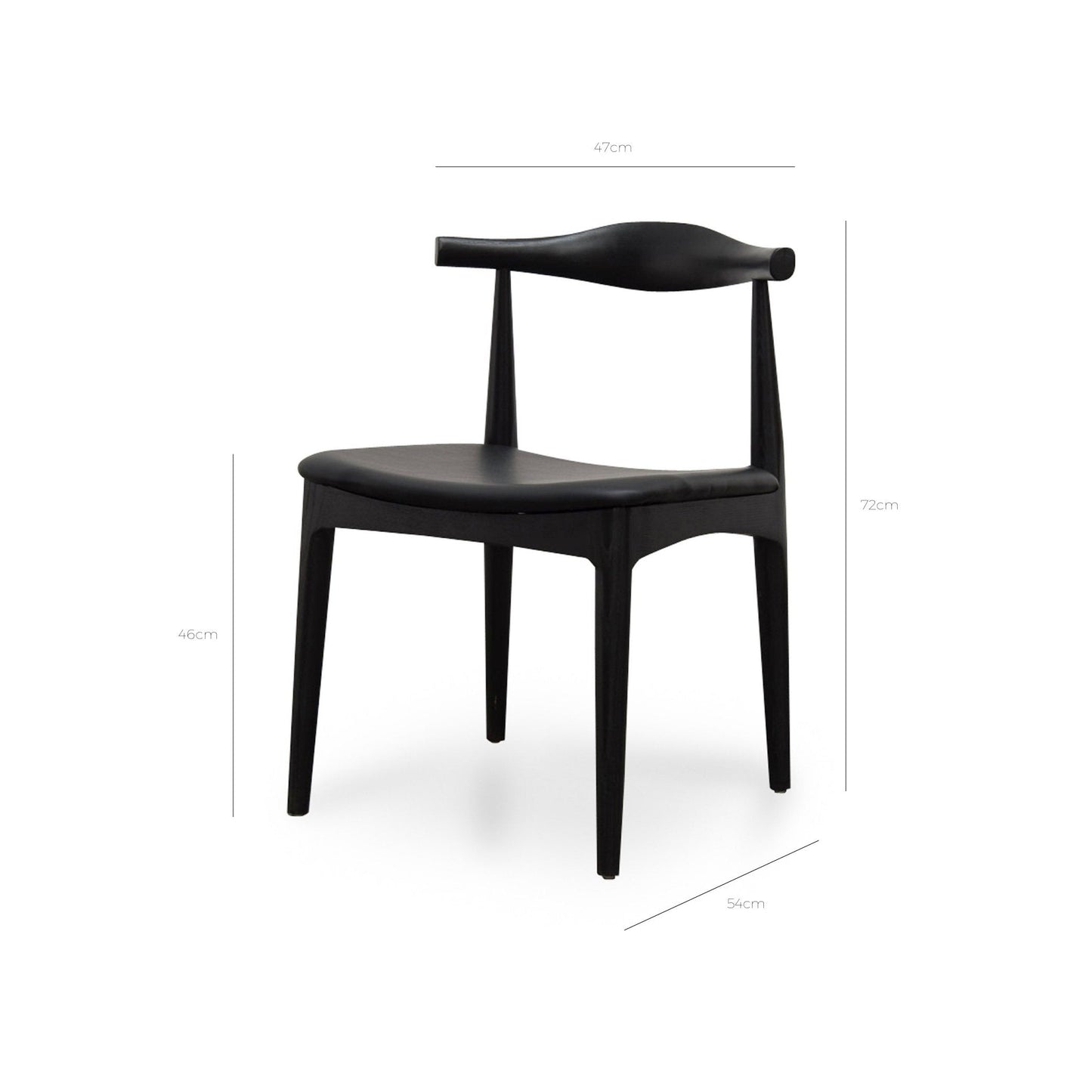 Ex Display - Henrik Dining Chair - Full Black