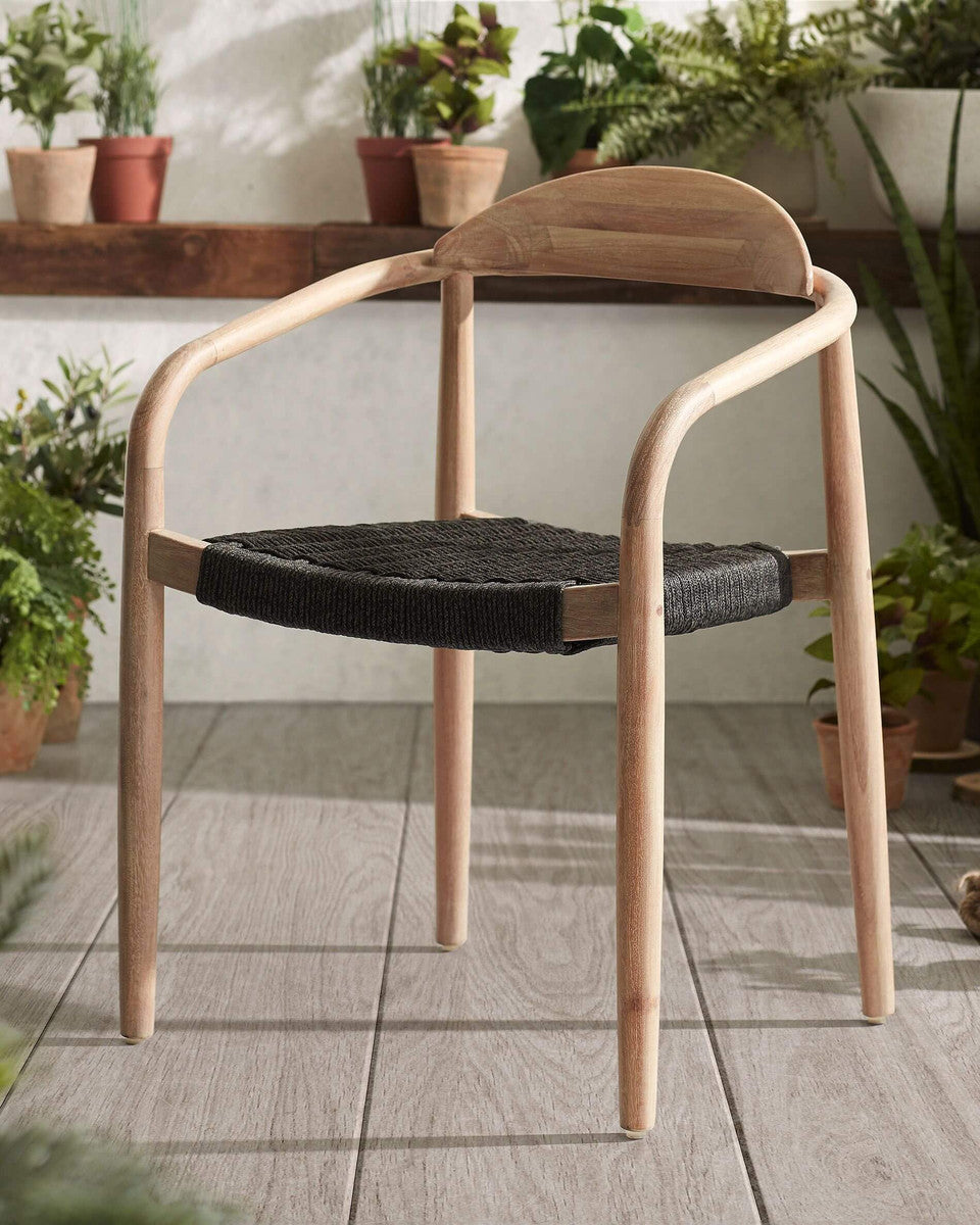 Set of 2 - Glynis Eucalyptus Timber Dining Chair - Black