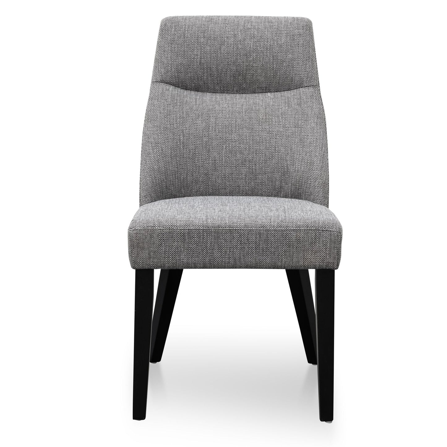 Ex Display - Rivera Fabric Dining Chair - Graphite Grey - Black Legs