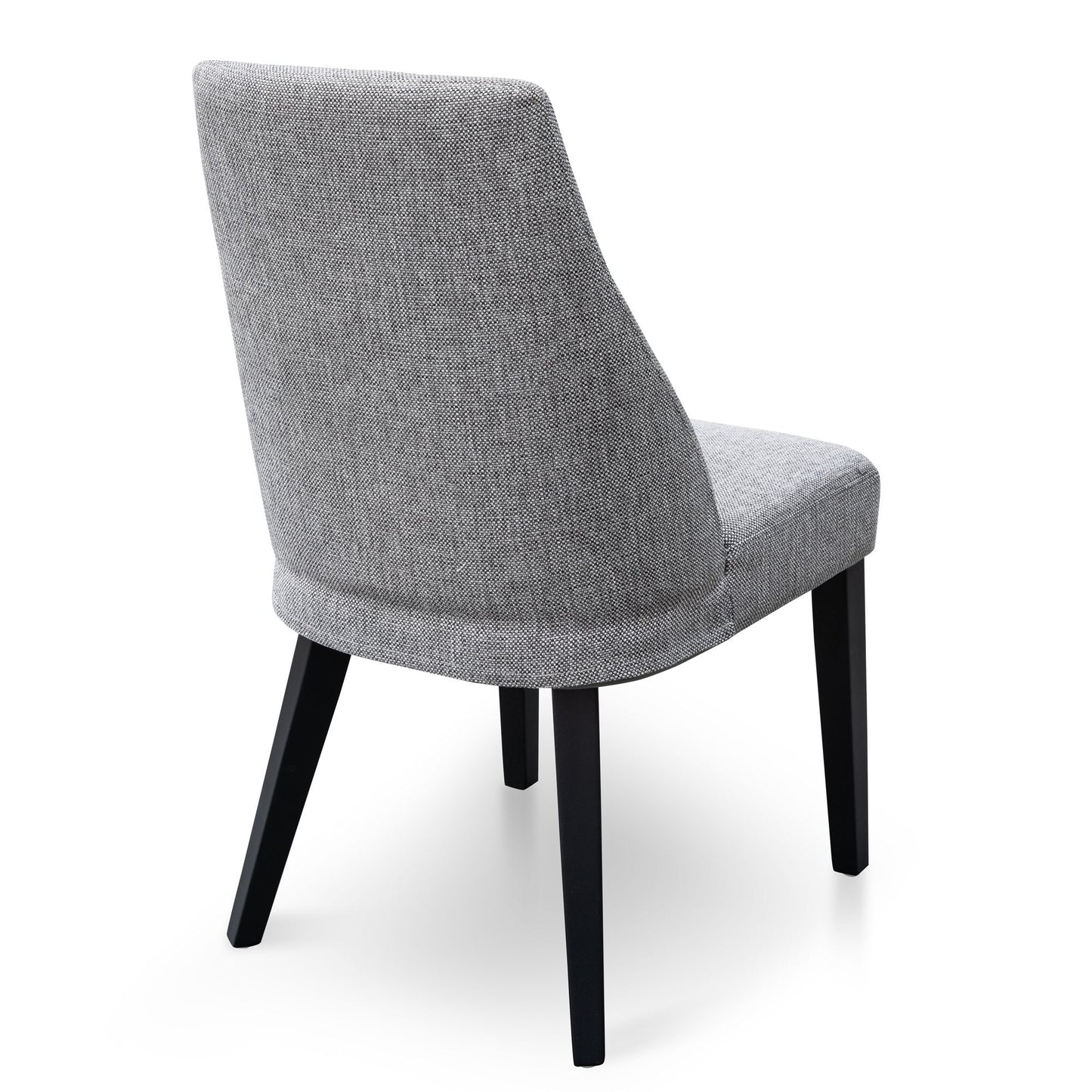 Ex Display - Rivera Fabric Dining Chair - Graphite Grey - Black Legs