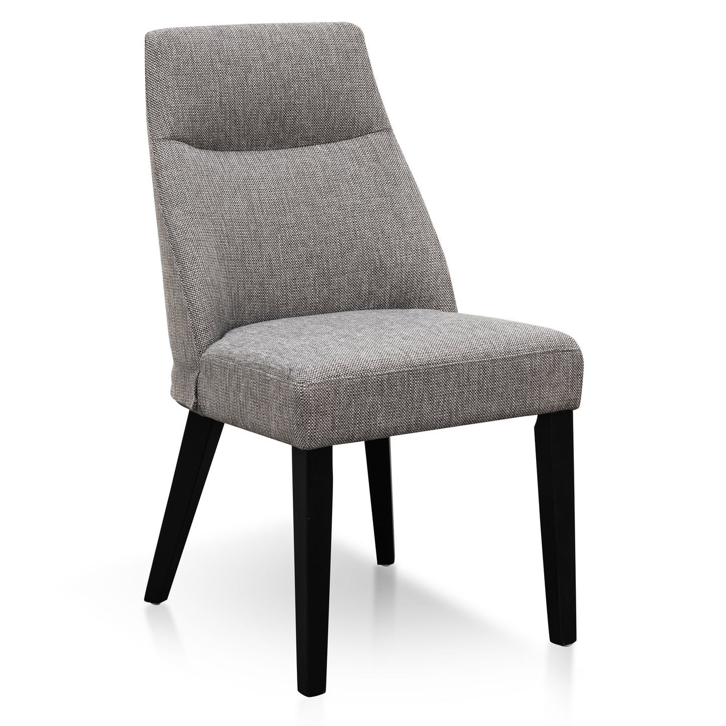 Ex Display - Rivera Fabric Dining Chair - Graphite Grey - Black Legs