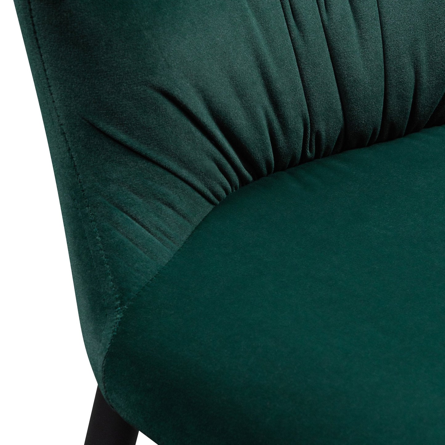 Mavis Dining Chair - Dark Green Velvet in Black Legs - Last One