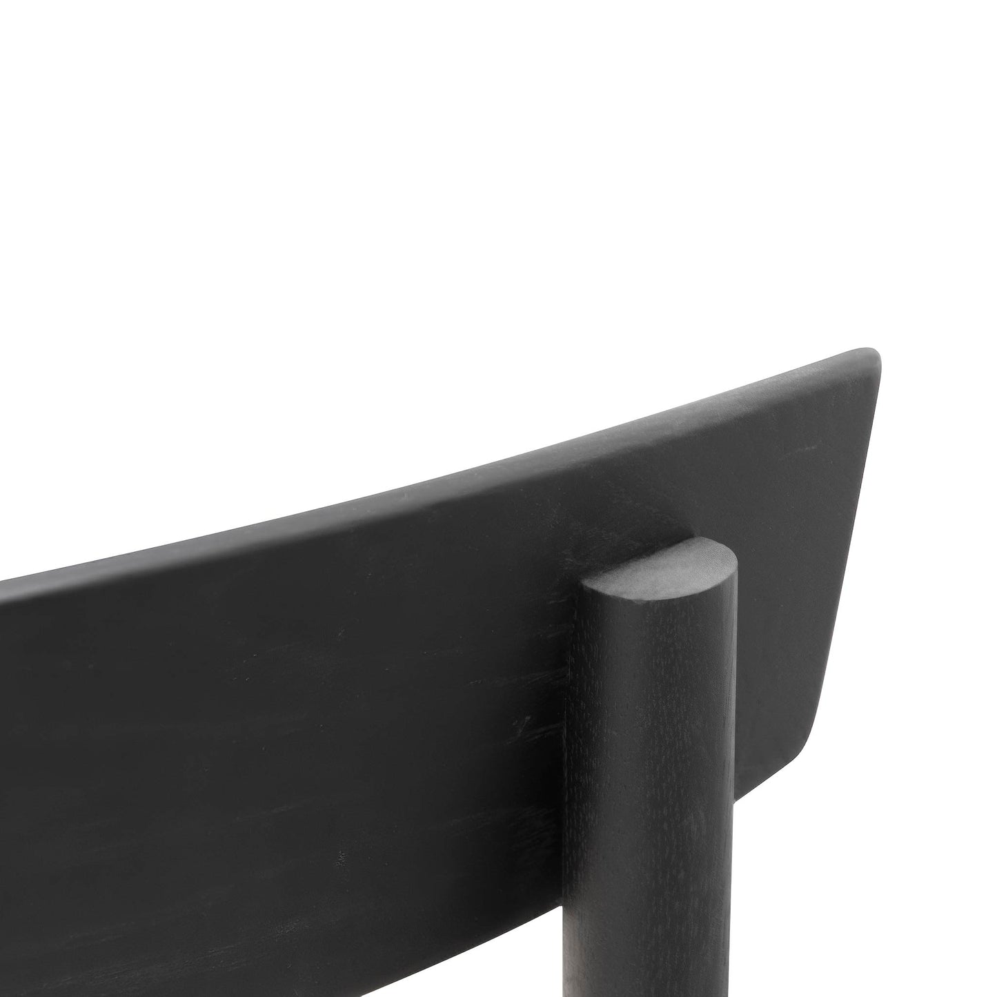 Ex Display - Erika Rattan Black Dining Chair - Natural Seat