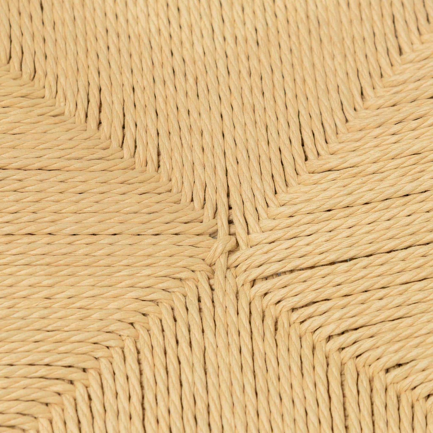 Set of 2 - Erika Rattan Black Dining Chair - Natural Seat