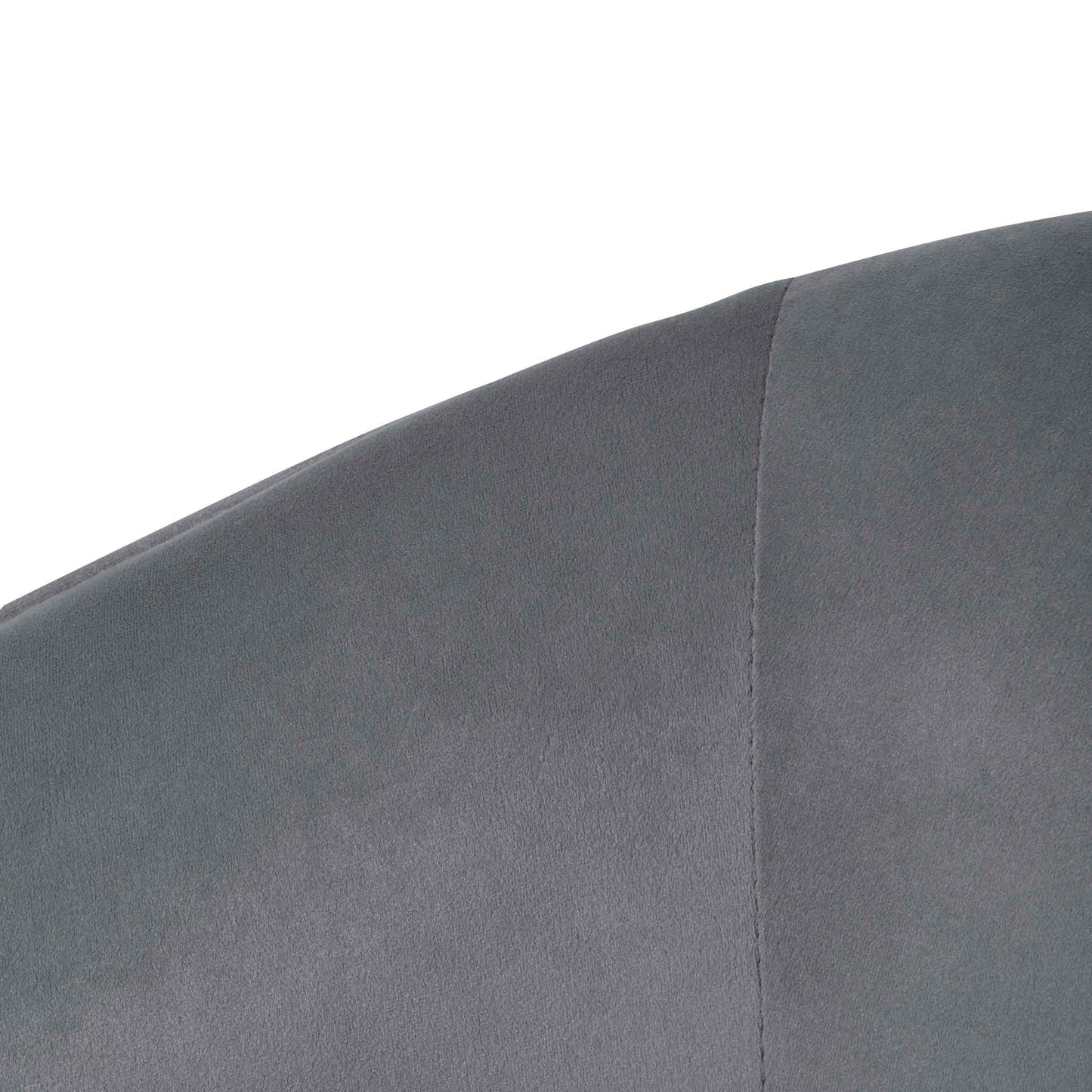 Ex Display - Rowena Dining Chair - Grey Velvet in Black Legs