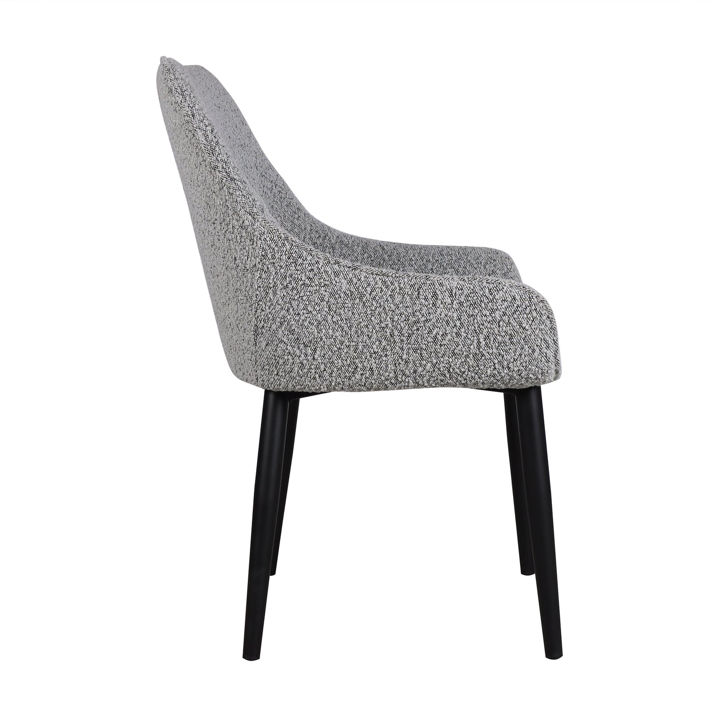 Ex Display - Acosta Dining Chair - Pepper Boucle in Black Legs