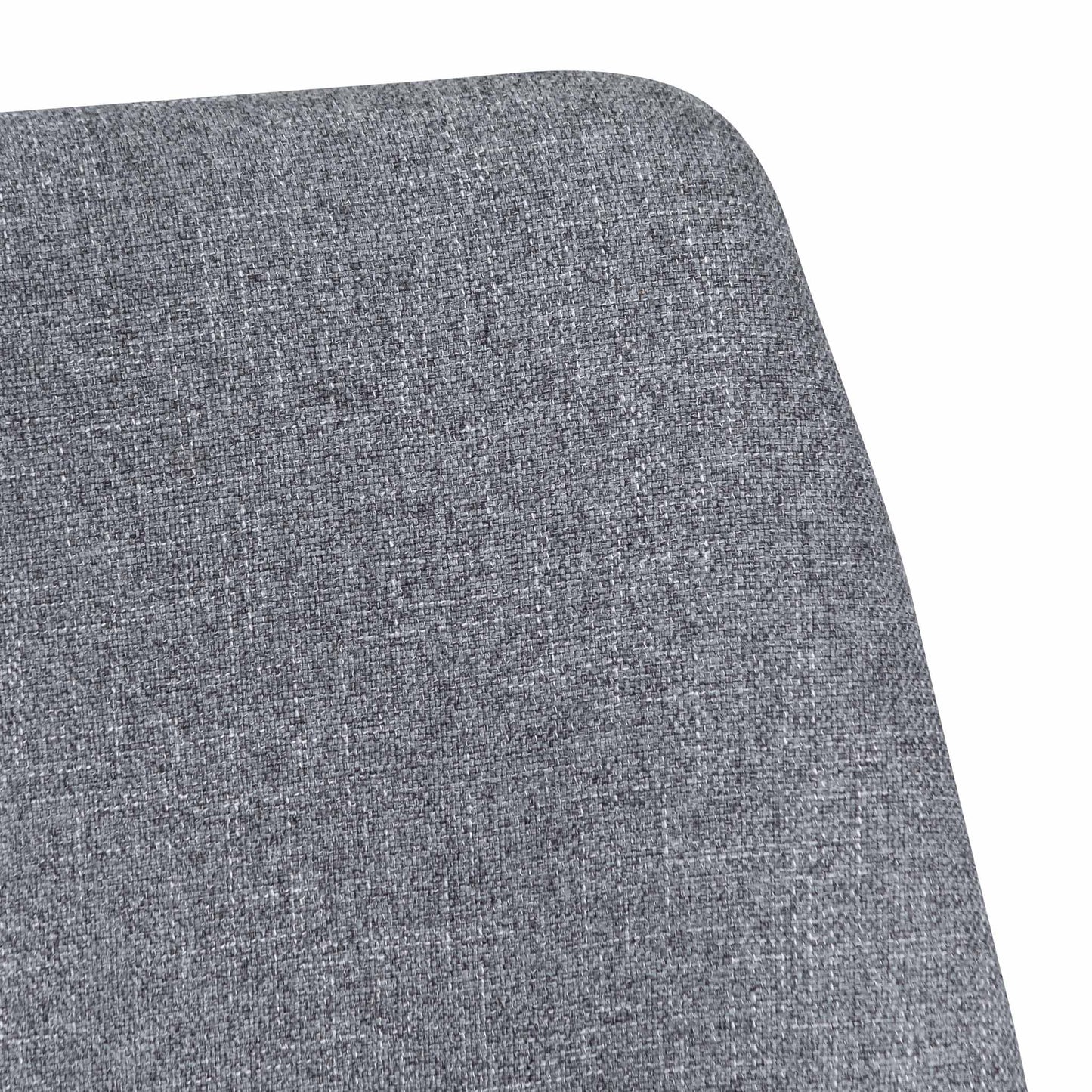 Set of 2 - Emmitt Fabric Dining Chair - Pebble Grey in Black Legs