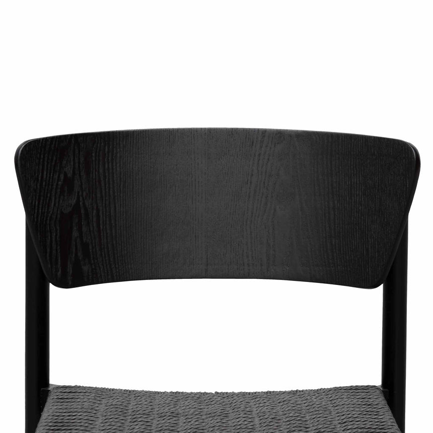 Rope Seat Dining Chair - Black(Set of 2)
