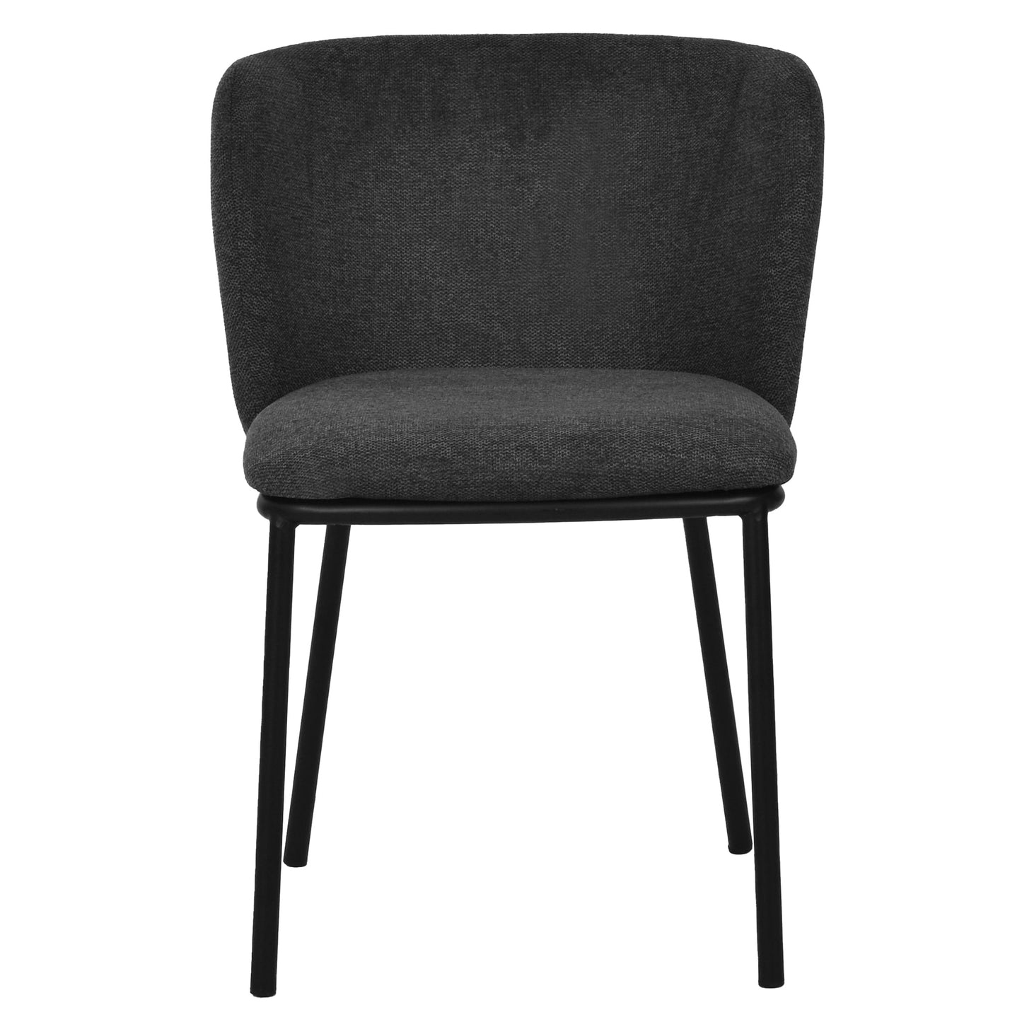 Ex Display - Flossie Fabric Dining Chair - Charcoal Grey