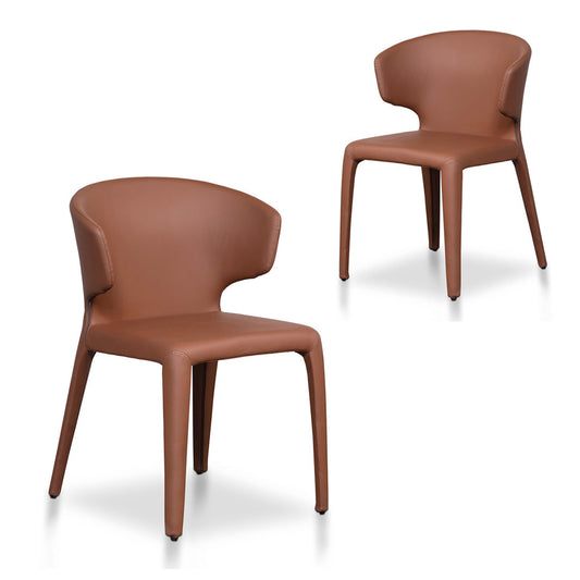 Set of 2 - Pollard Dining Chair - Brown