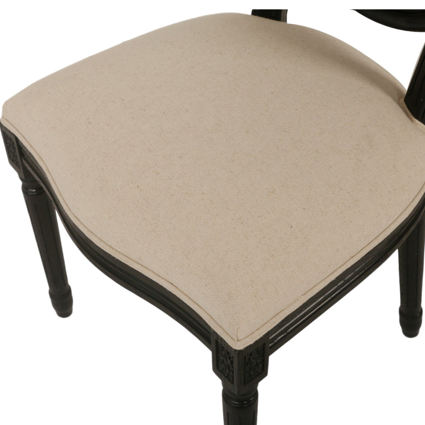 Black ELM Dining Chair - Light Beige (Set of 2)