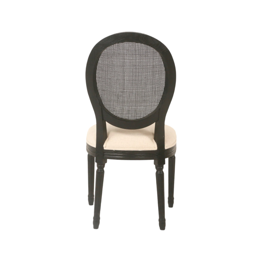 Black ELM Dining Chair - Light Beige (Set of 2)