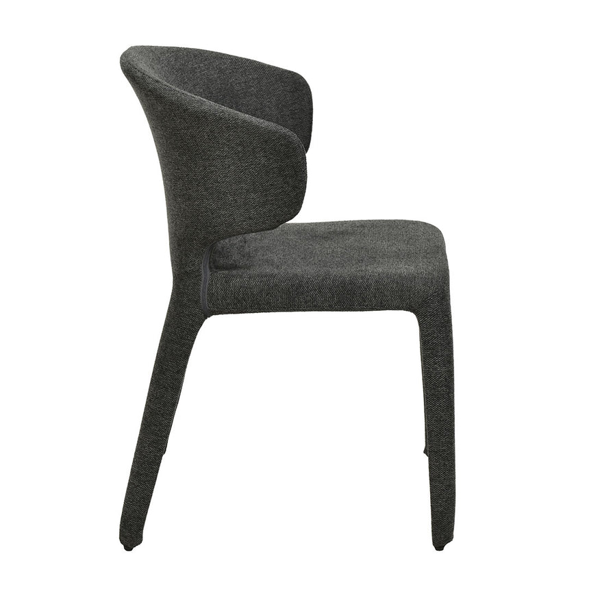 Fabric Dining Chair - Charcoal Grey (Set of 2)