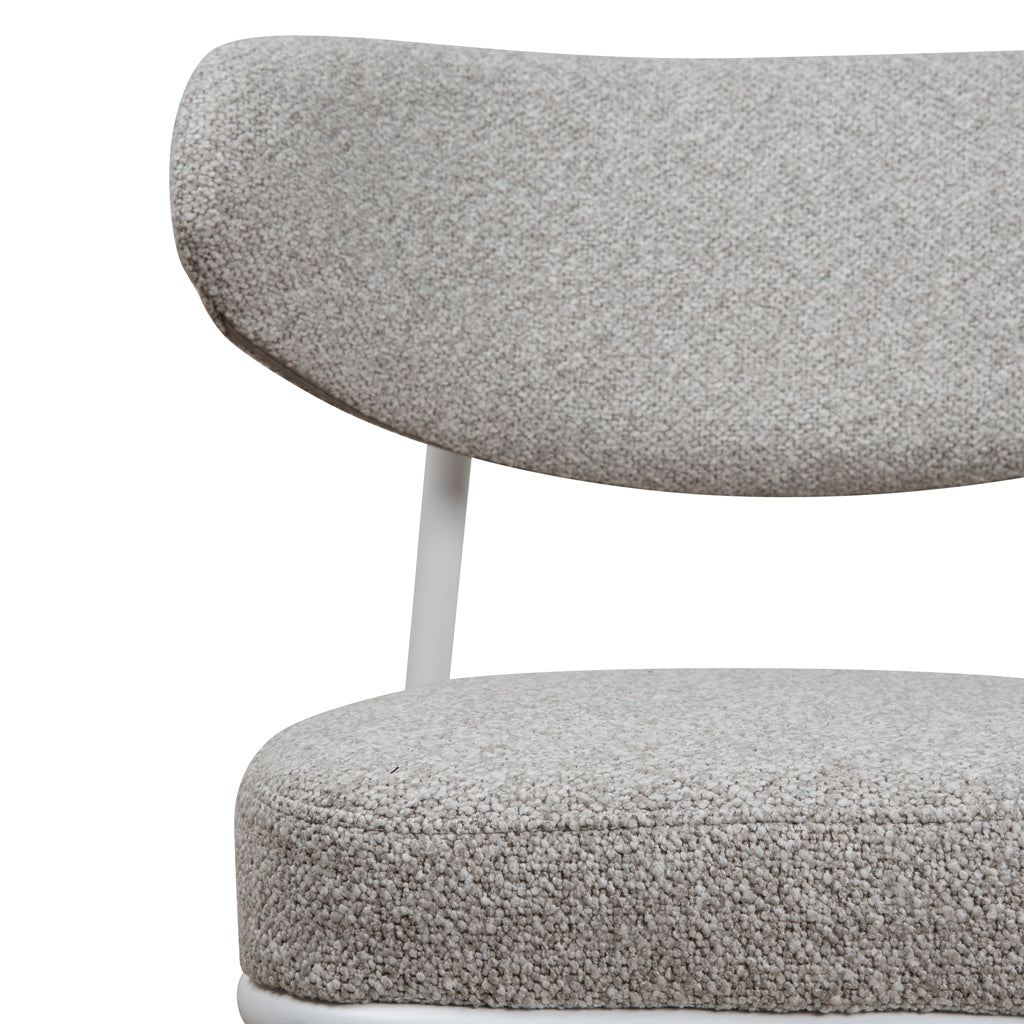 Set of 2 - Ambrosi White Dining Chair - Clay Grey