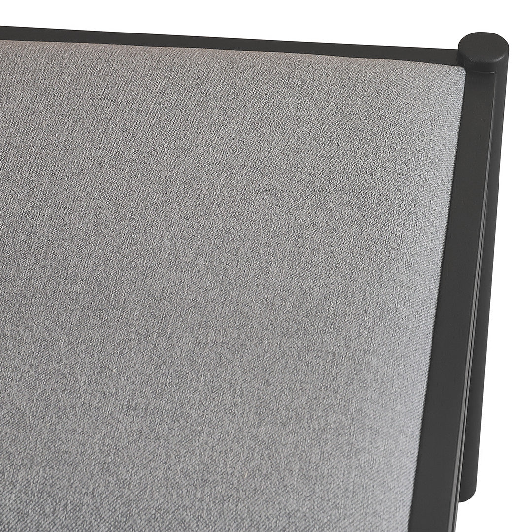 Set of 2 - Mirit Black Dining Chair - Moon Grey