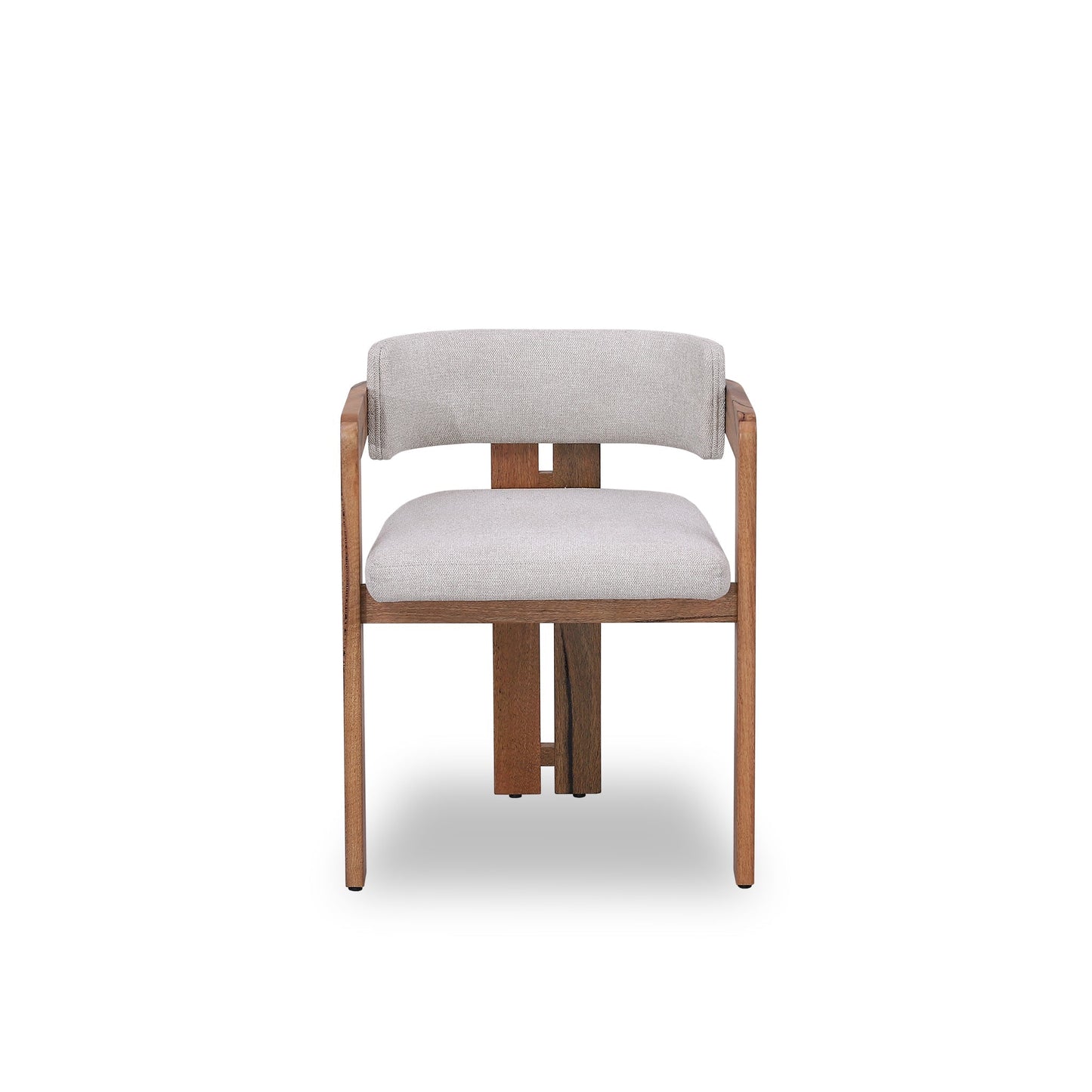 Set of 2 - Merari Natural Marri Dining Chair - Stone Beige