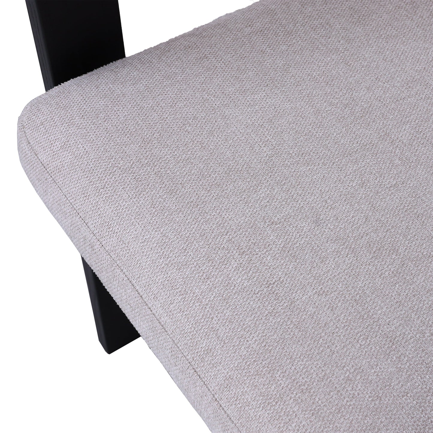 Set of 2 - Merari Black Dining Chair - Stone Beige