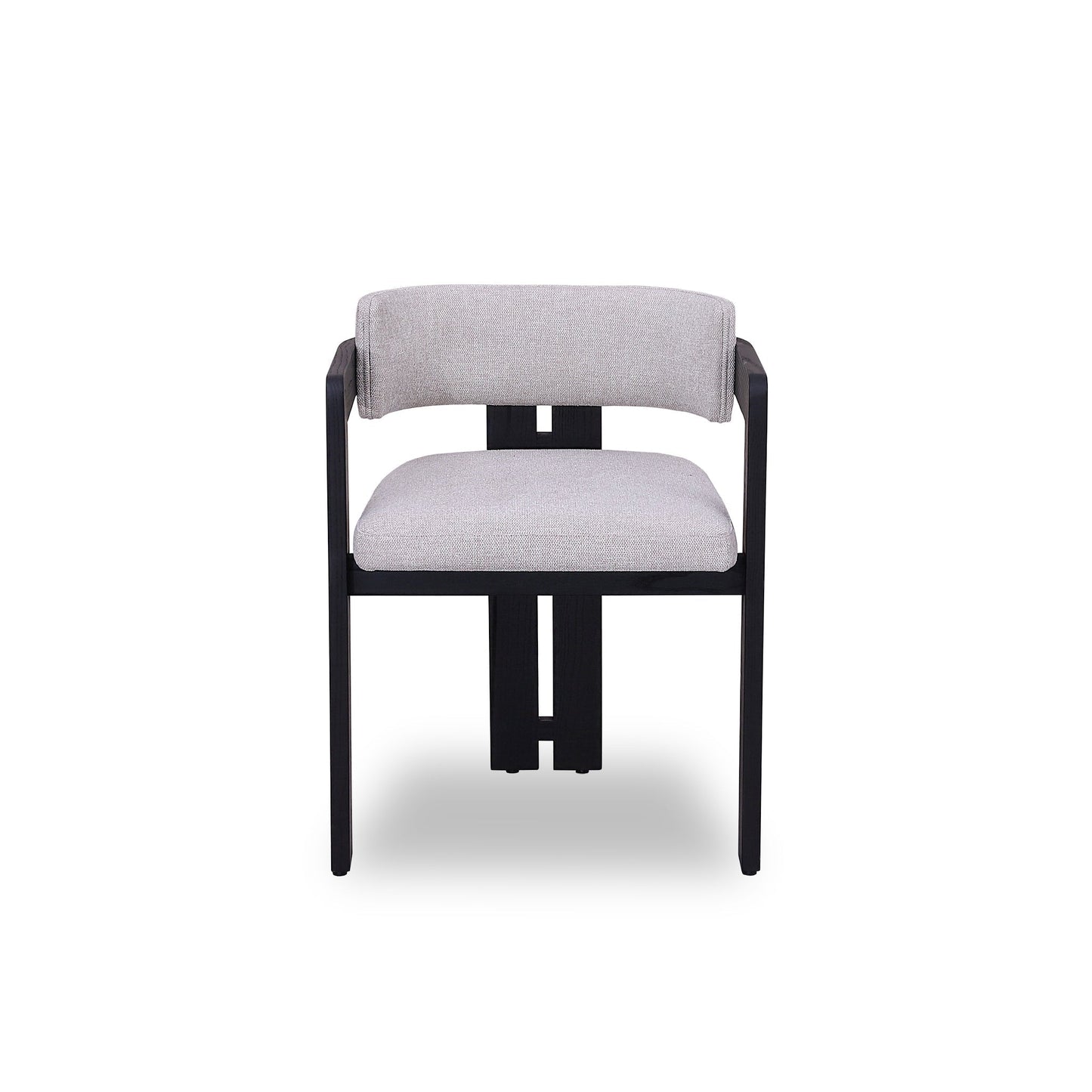 Ex Display - Merari Black Dining Chair - Stone Beige