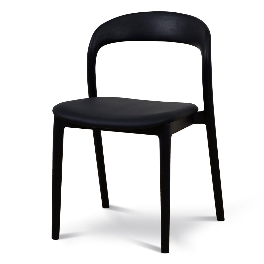 Set of 2 - Caspar Dining Chair - Full Black