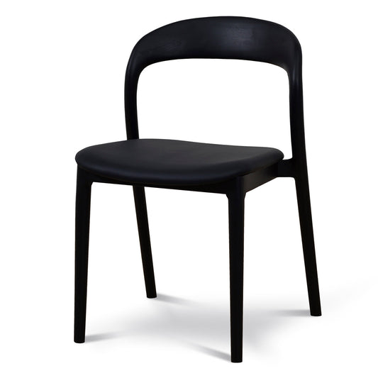 Set of 2 - Caspar Dining Chair - Full Black