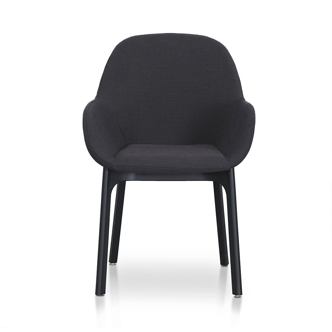 Ex Display - Arias Fabric Dining Chair - Black