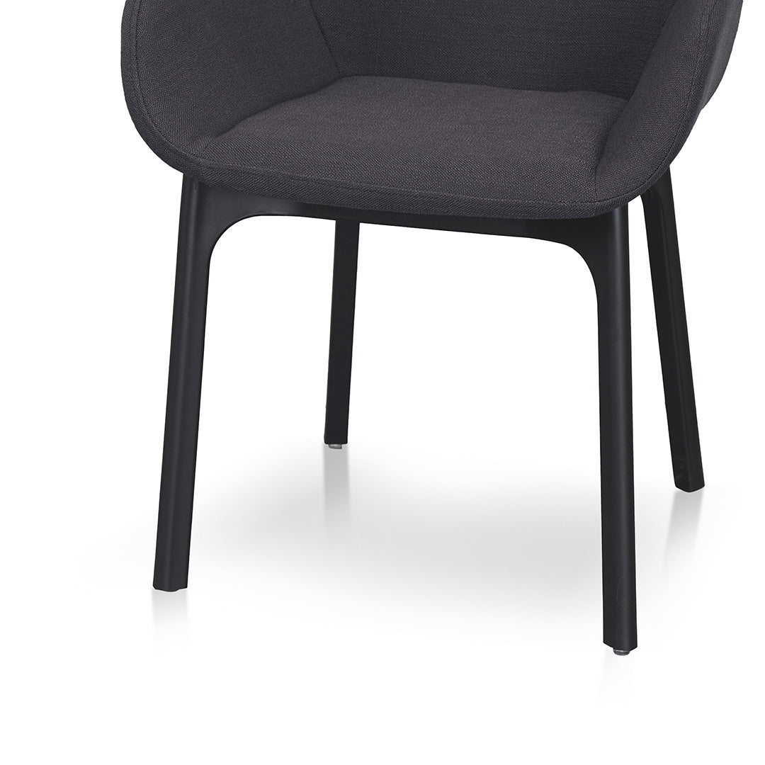 Ex Display - Arias Fabric Dining Chair - Black