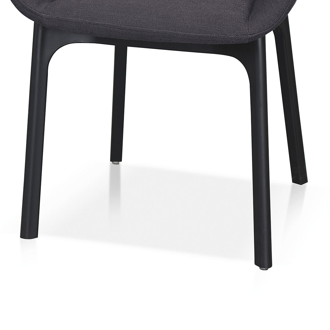 Ex Display - Arias Fabric Dining Chair - Black