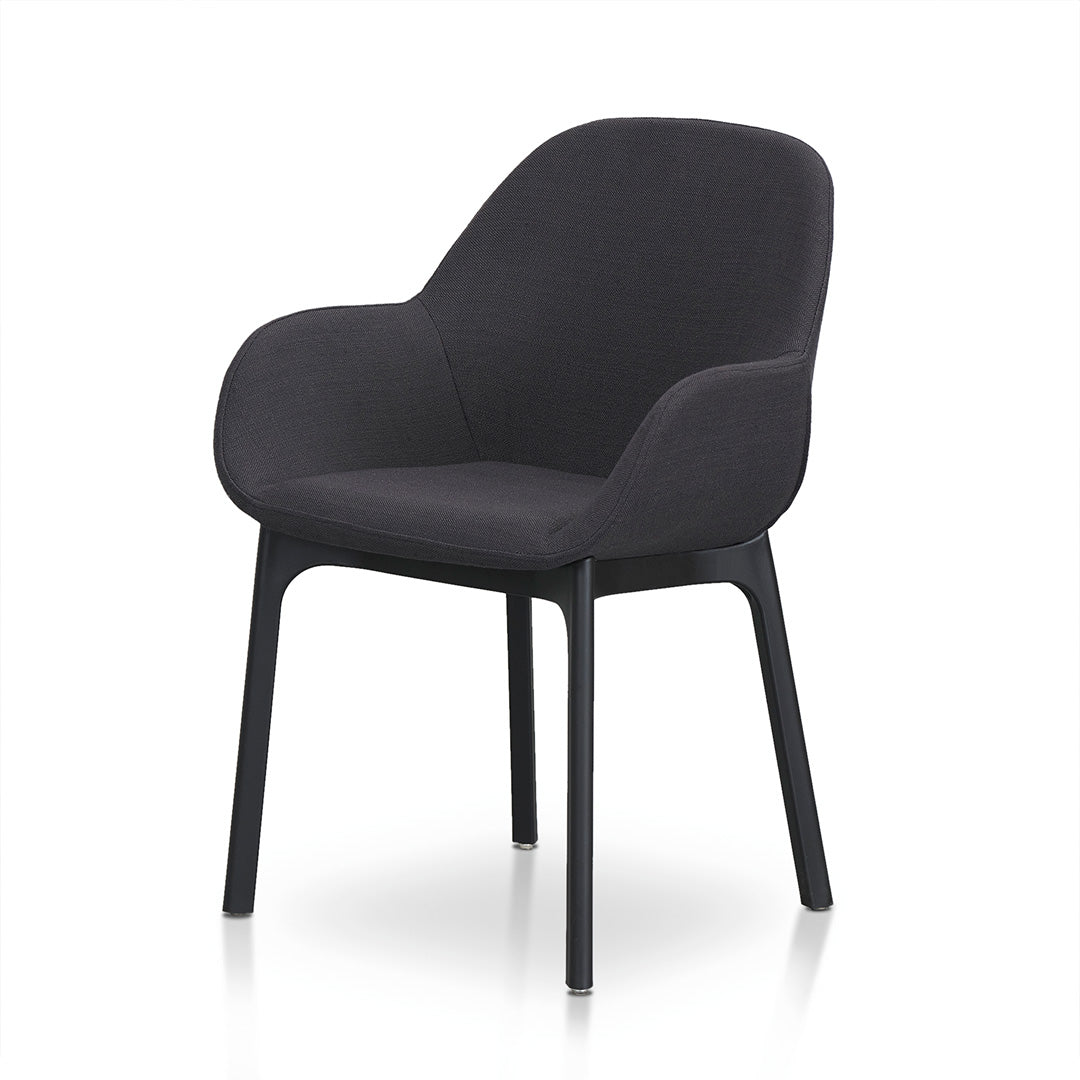 Ex Display - Arias Fabric Dining Chair - Black