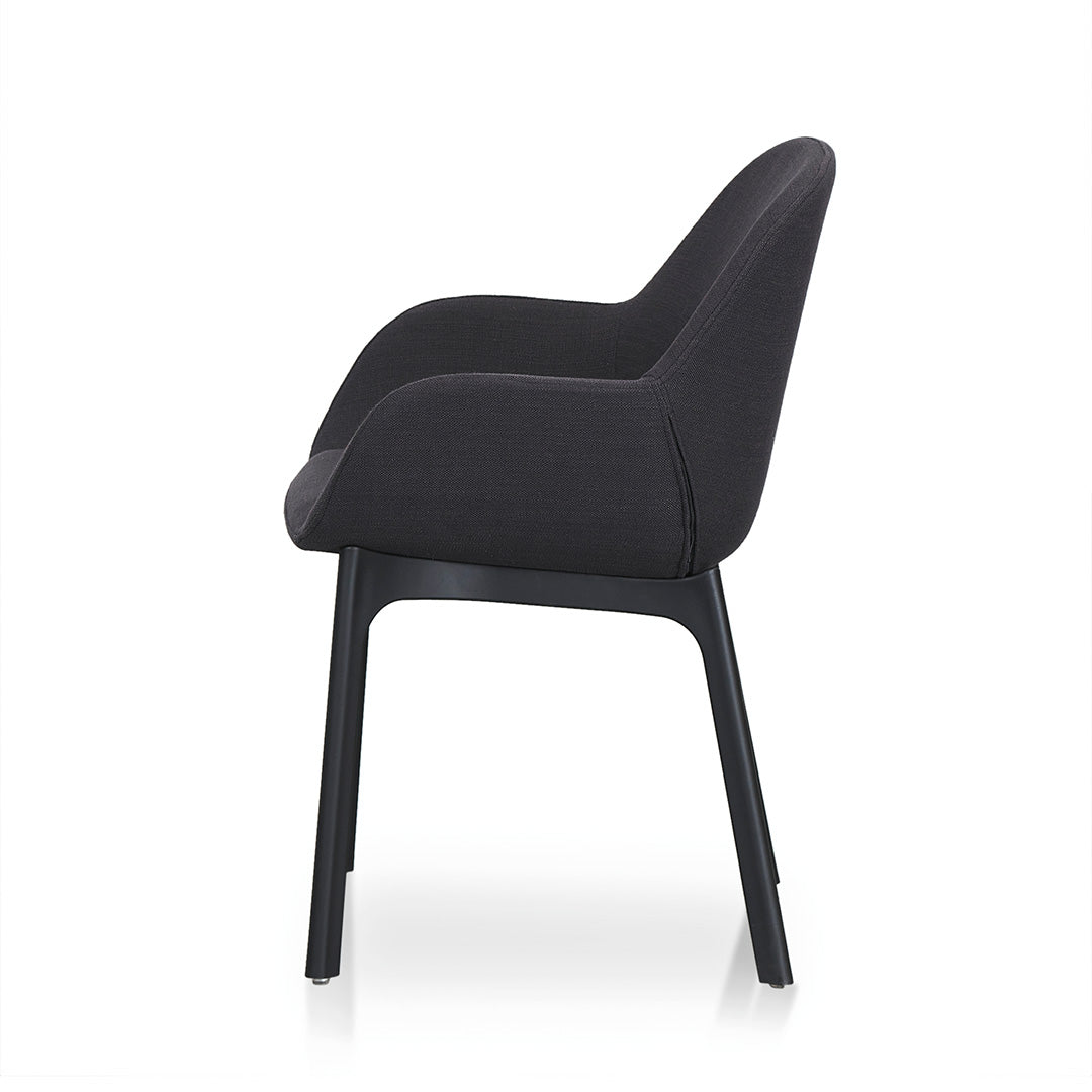 Ex Display - Arias Fabric Dining Chair - Black