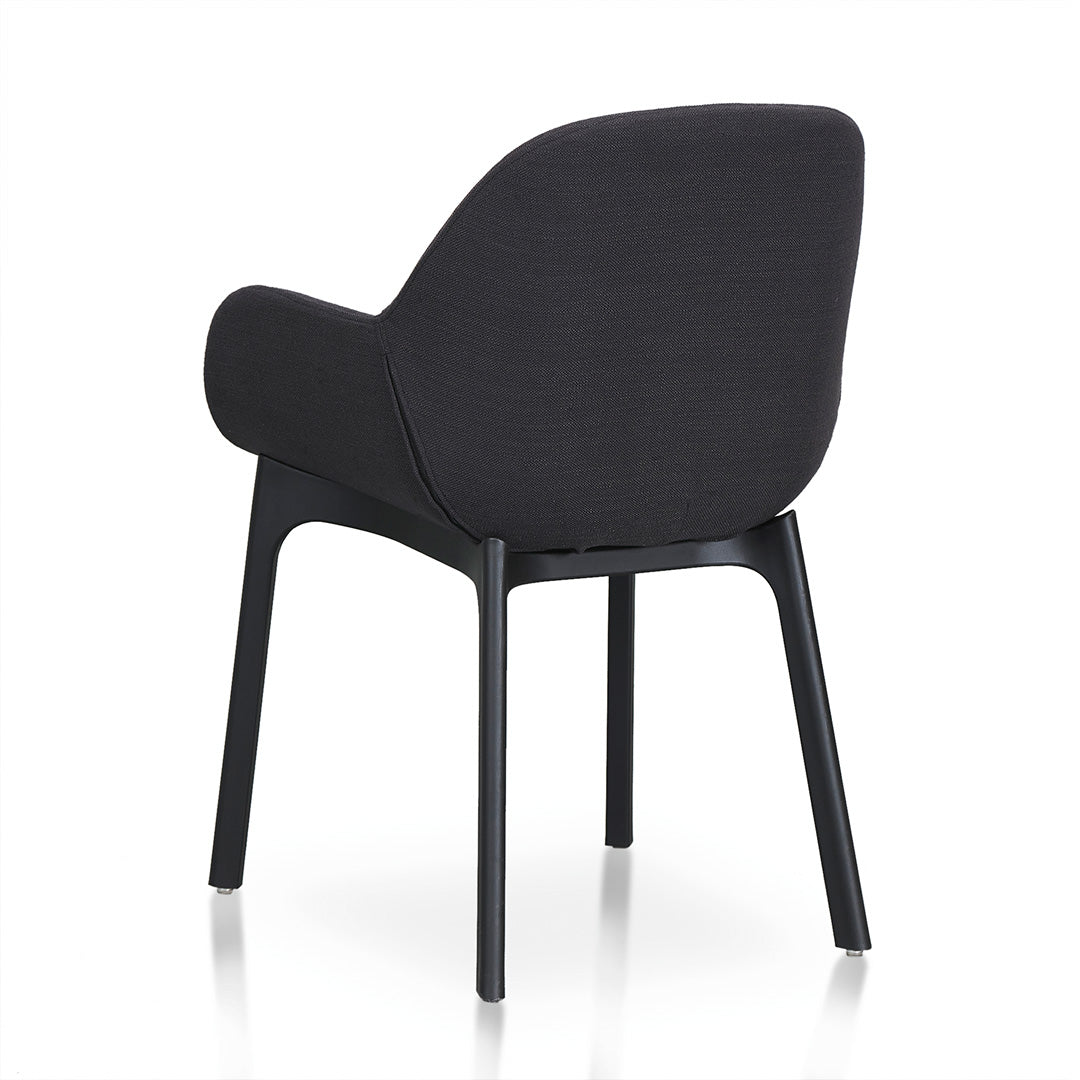 Ex Display - Arias Fabric Dining Chair - Black