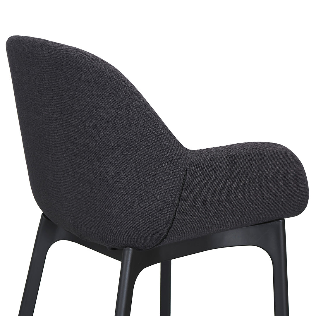 Ex Display - Arias Fabric Dining Chair - Black