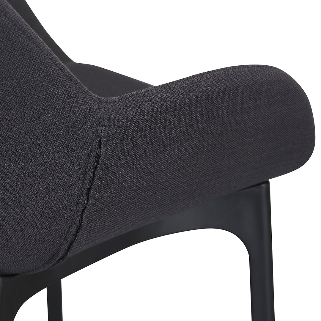 Ex Display - Arias Fabric Dining Chair - Black