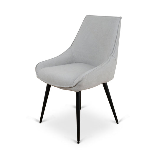 Fabric Dining Chair - Pale Grey