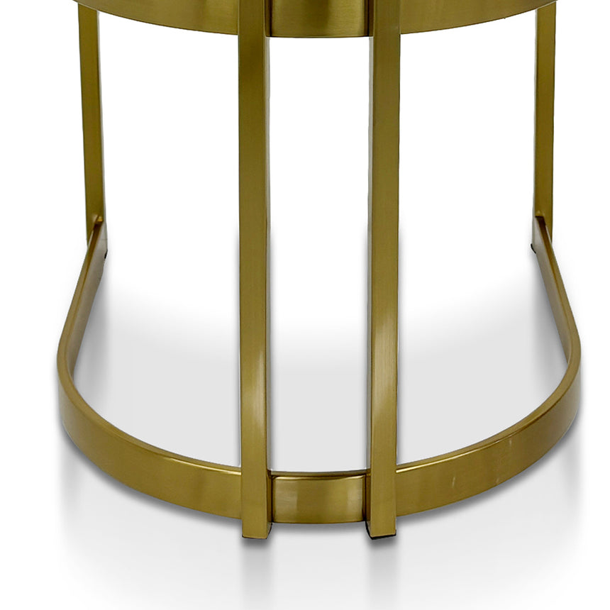 Silver Grey Boucle Dining Chair - Golden Base