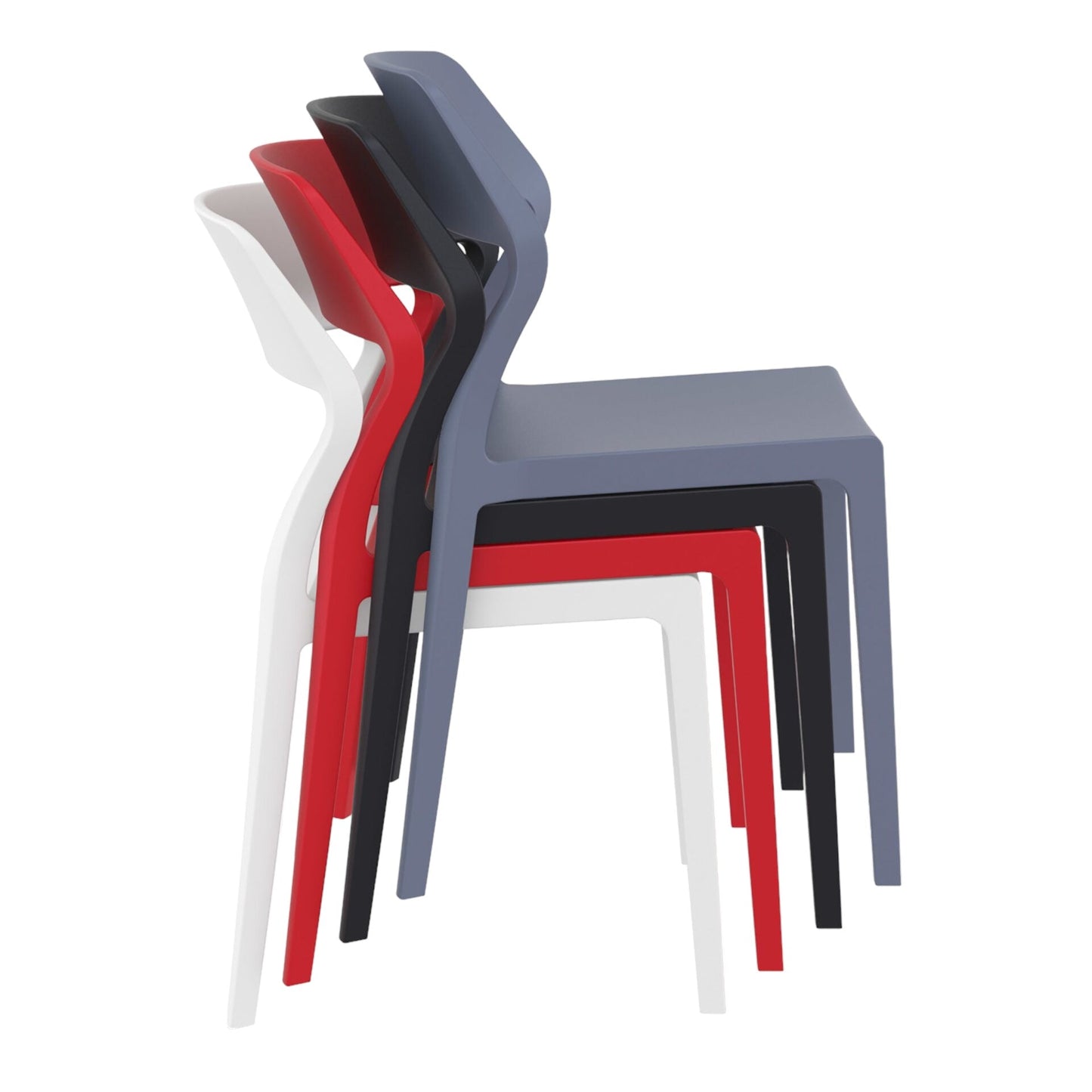 Specter Indoor / Outdoor Dining Chair - Red