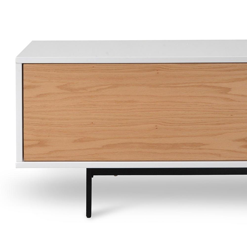 2.3m TV Entertainment Unit - Lowline - Natural
