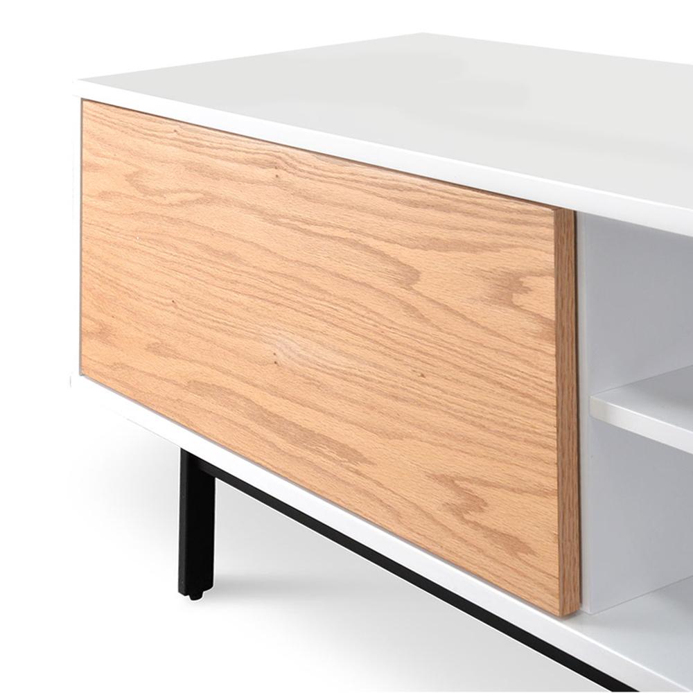 2.3m TV Entertainment Unit - Lowline - Natural