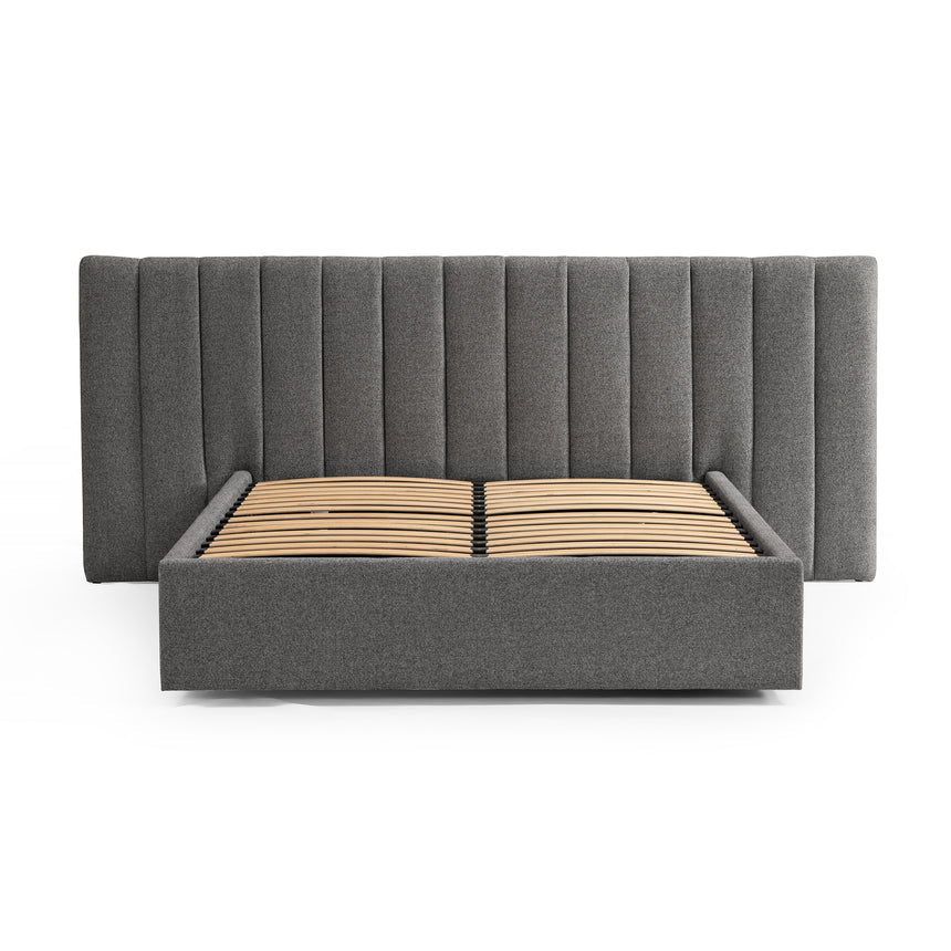 Wide Base Queen Bed Frame - Spec Charcoal