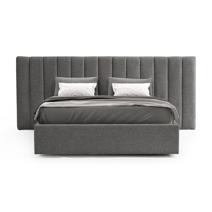 Wide Base Queen Bed Frame - Spec Charcoal